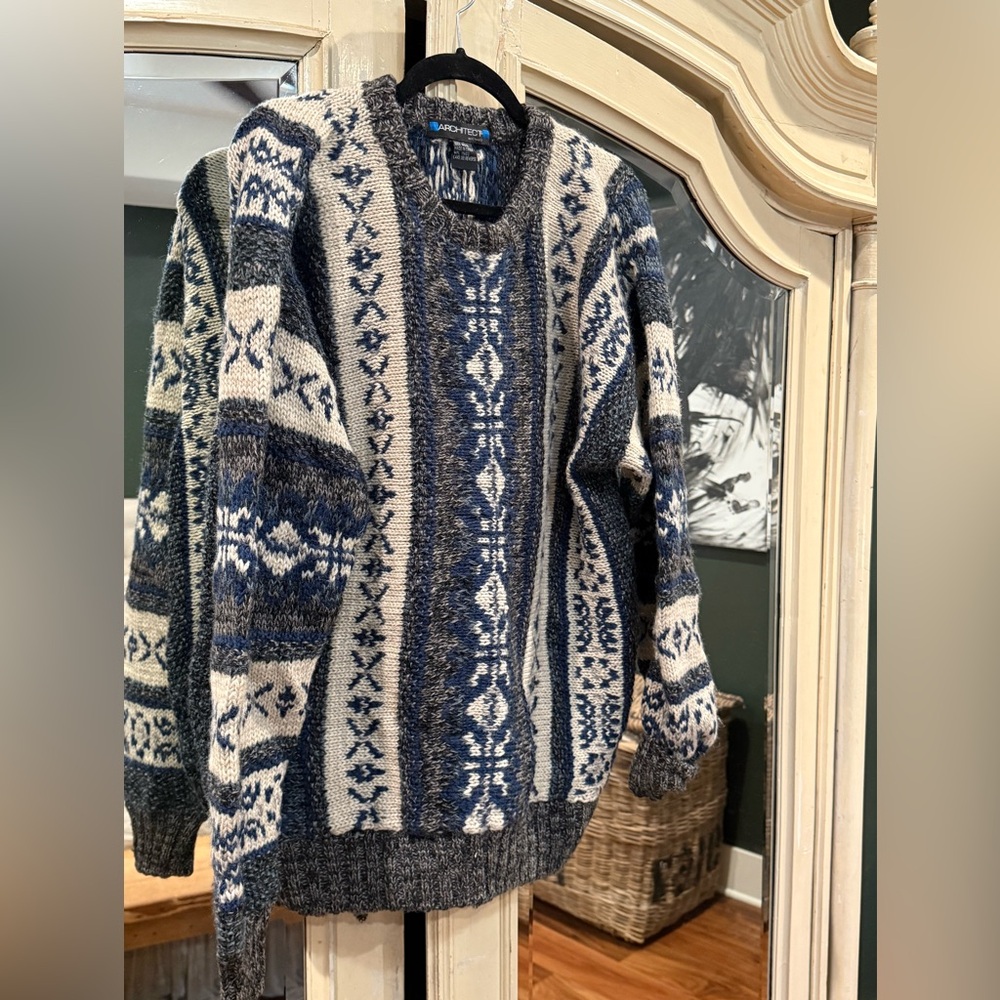 100% Wool Vintage Grandpa Sweater